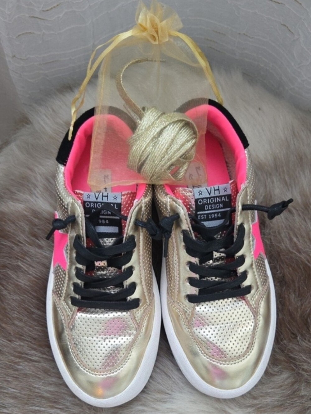 Vintage Havana | Balance Platform Sneakers in  Washed Gold